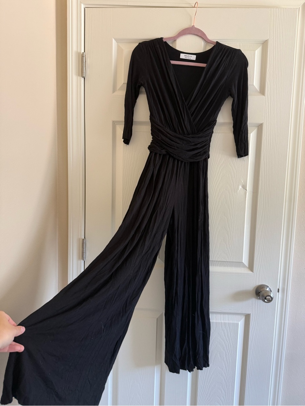 Bailey44 Black Wrap-Front Jumpsuit
